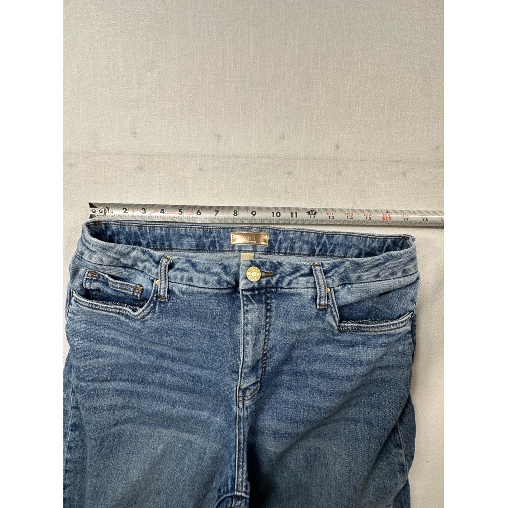 Kut from the Kloth Wide Leg Raw Hem Jeans Blue Denim Size 14 - Picture 8 of 9